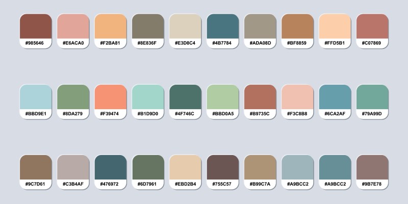 boho color pallette