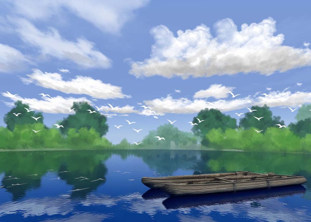 Aetheris, Tranquil Tone Landscape Scenery Wallpaper Mural