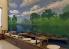 Aetheris, Tranquil Tone Landscape Scenery Wallpaper Mural