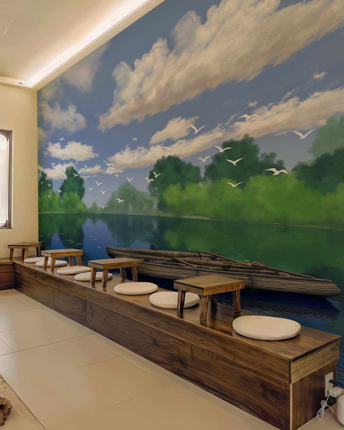 Aetheris, Tranquil Tone Landscape Scenery Wallpaper Mural
