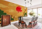 Akira, Golden Horizon with Crimson Sun Wall Mural