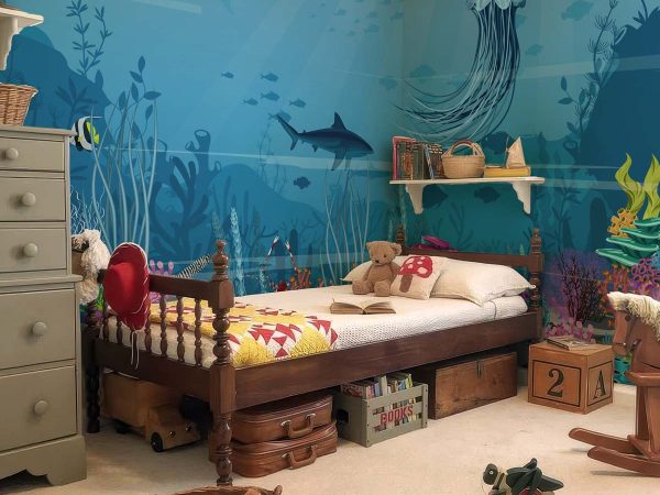 Aqua Safari, Beneath The Waves Wallpaper Mural