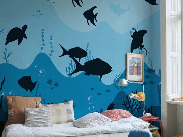 Aqualune, Ocean Whimsy Wallpaper Mural