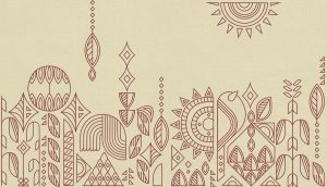 Artisan, Sienna Tribal Sun Wallpaper Mural