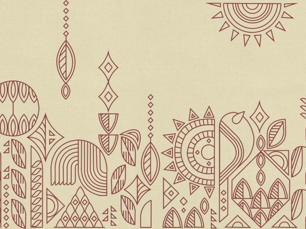 Artisan, Sienna Tribal Sun Wallpaper Mural