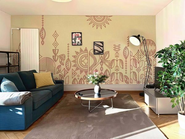 Artisan, Sienna Tribal Sun Wallpaper Mural