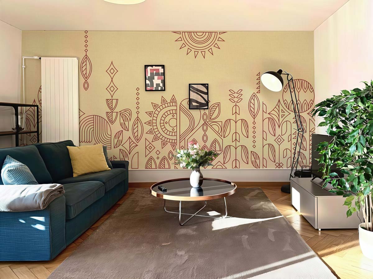 Artisan, Sienna Tribal Sun Wallpaper Mural