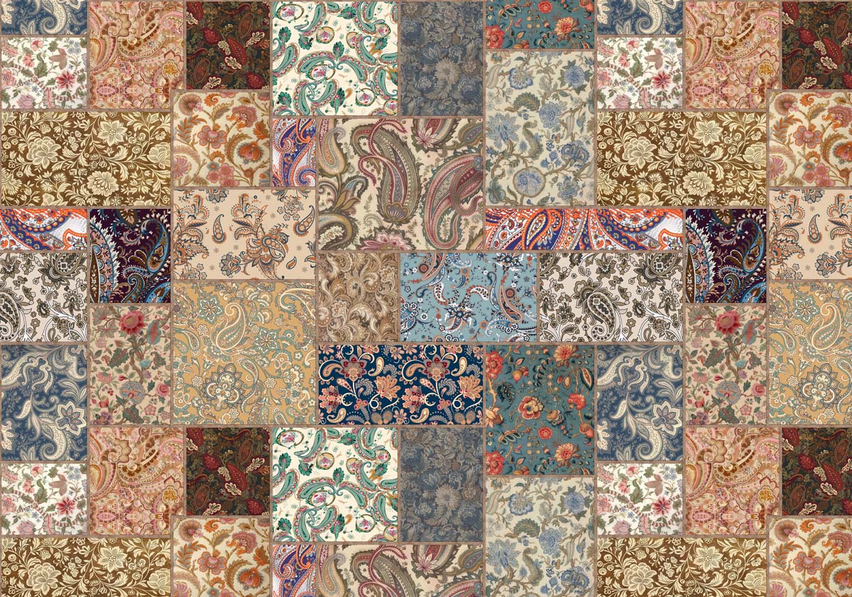 Artisan, Traditional Pattern Collage Wallpaper