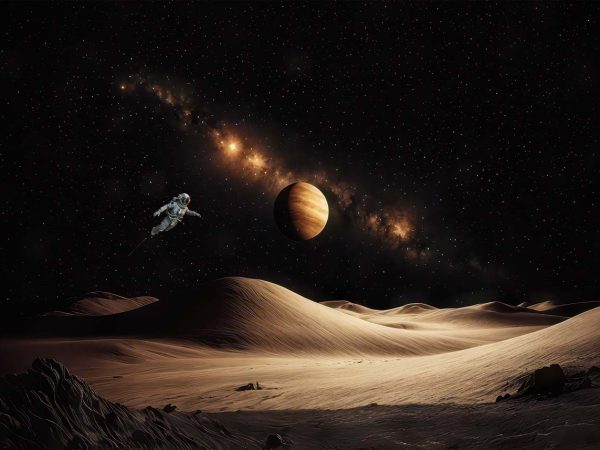 Beyond Earth, Galactic Desert & Astronaut Wallpaper Mural