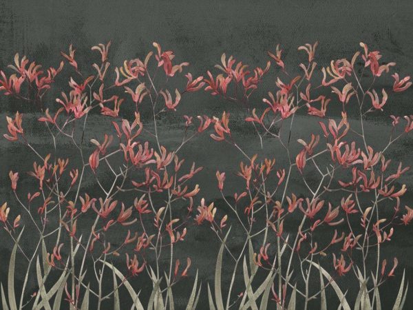 Bloom, Earthy Botanical Stems Wallpaper Mural