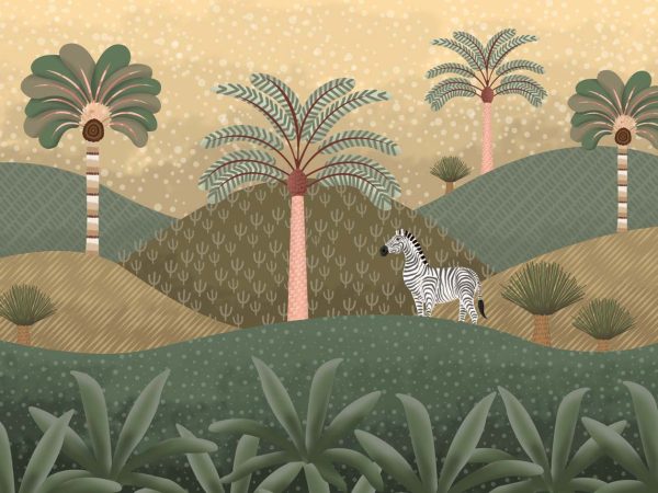 Botanical Sands Palm Grove Wallpaper Mural