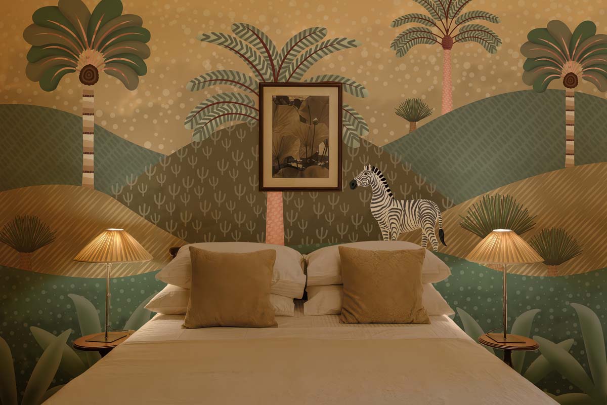 Botanical Sands Palm Grove Wallpaper Mural