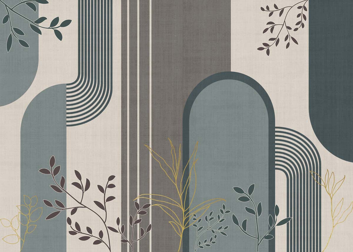 Contemporary Leafwork Wallpaper Mural