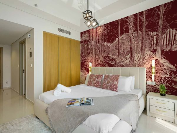 Crimson, Deep Forest Landscape Wallpaper Mural