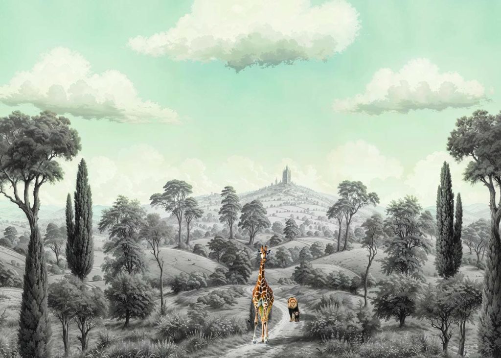 Dreamscape Safari Vintage Wallpaper Mural