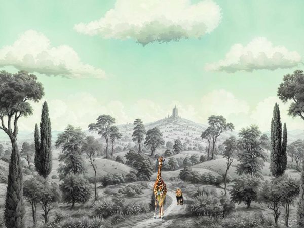 Dreamscape Safari Vintage Wallpaper Mural