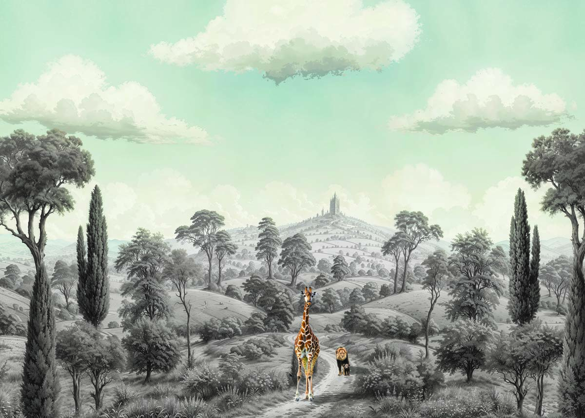 Dreamscape Safari Vintage Wallpaper Mural