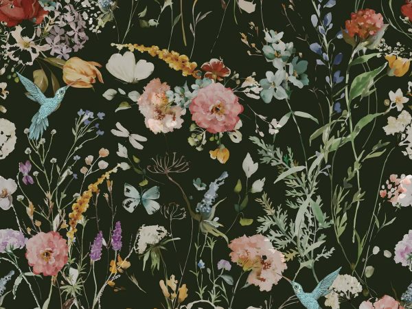 Dusky Blossoms, Echoes of a Woodland Dream Wallpaper Mural