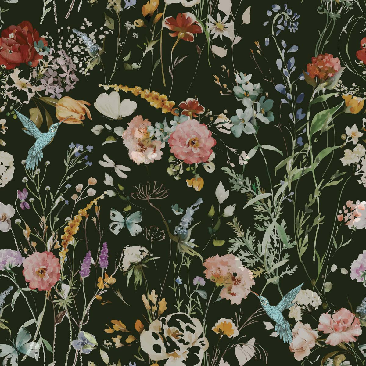 Dusky Blossoms, Echoes of a Woodland Dream Wallpaper Mural