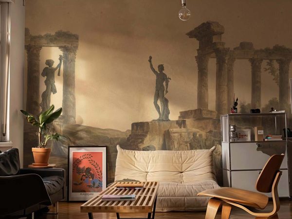 Epic, Classical Statue Pillars Wallpaper Mural