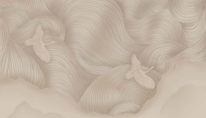 Feathered Drift, Aerial Silence Wallpaper Mural