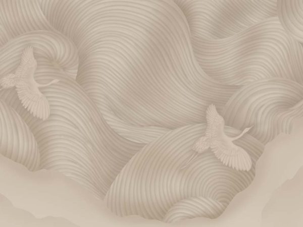 Feathered Drift, Aerial Silence Wallpaper Mural