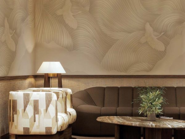 Feathered Drift, Aerial Silence Wallpaper Mural