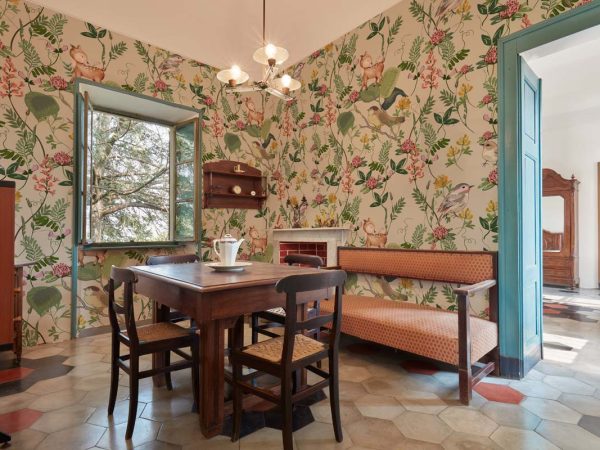 Floral Nest, Baby Deer and Bird Garden Wallpaper Mural