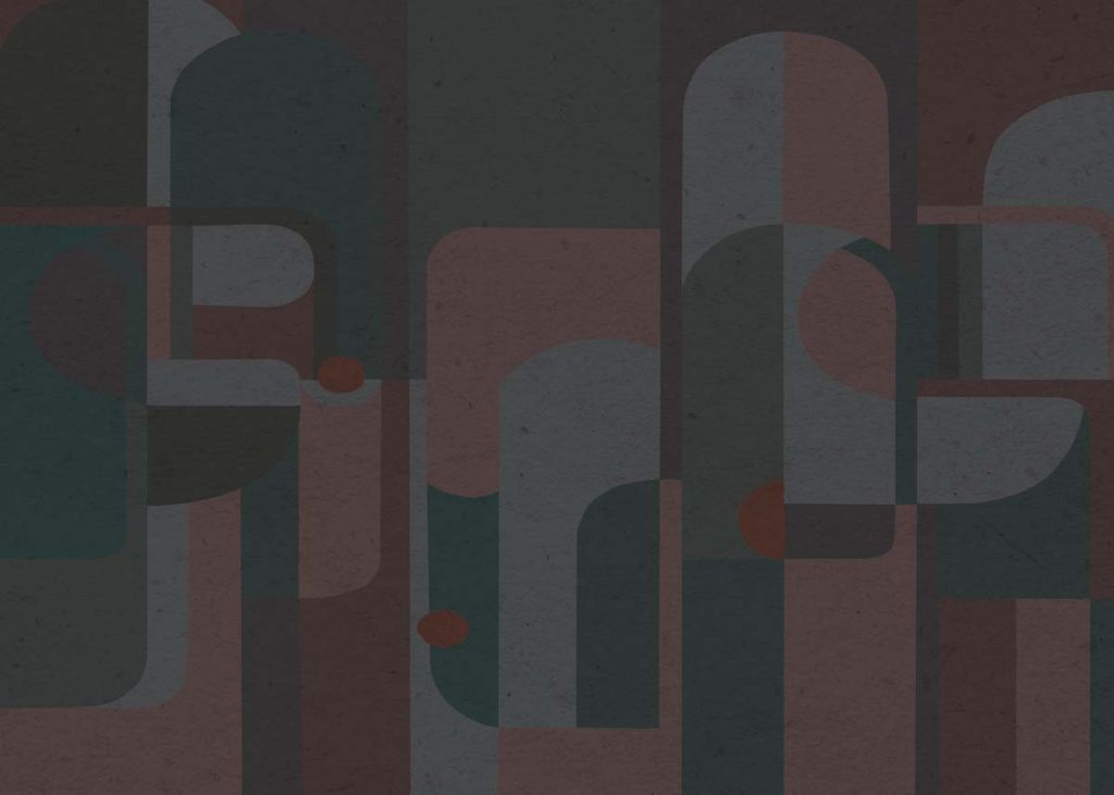 Fragmented Muse, Dreaming Shapes in a Quiet Cosmos Wallpaper Mural