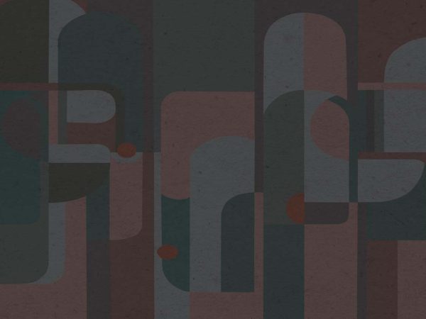 Fragmented Muse, Dreaming Shapes in a Quiet Cosmos Wallpaper Mural