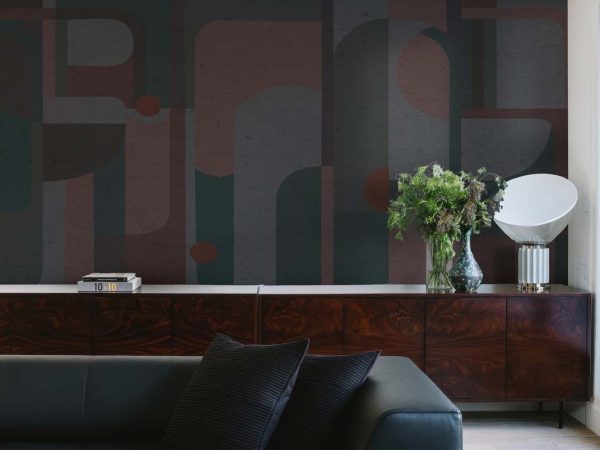 Fragmented Muse, Dreaming Shapes in a Quiet Cosmos Wallpaper Mural M