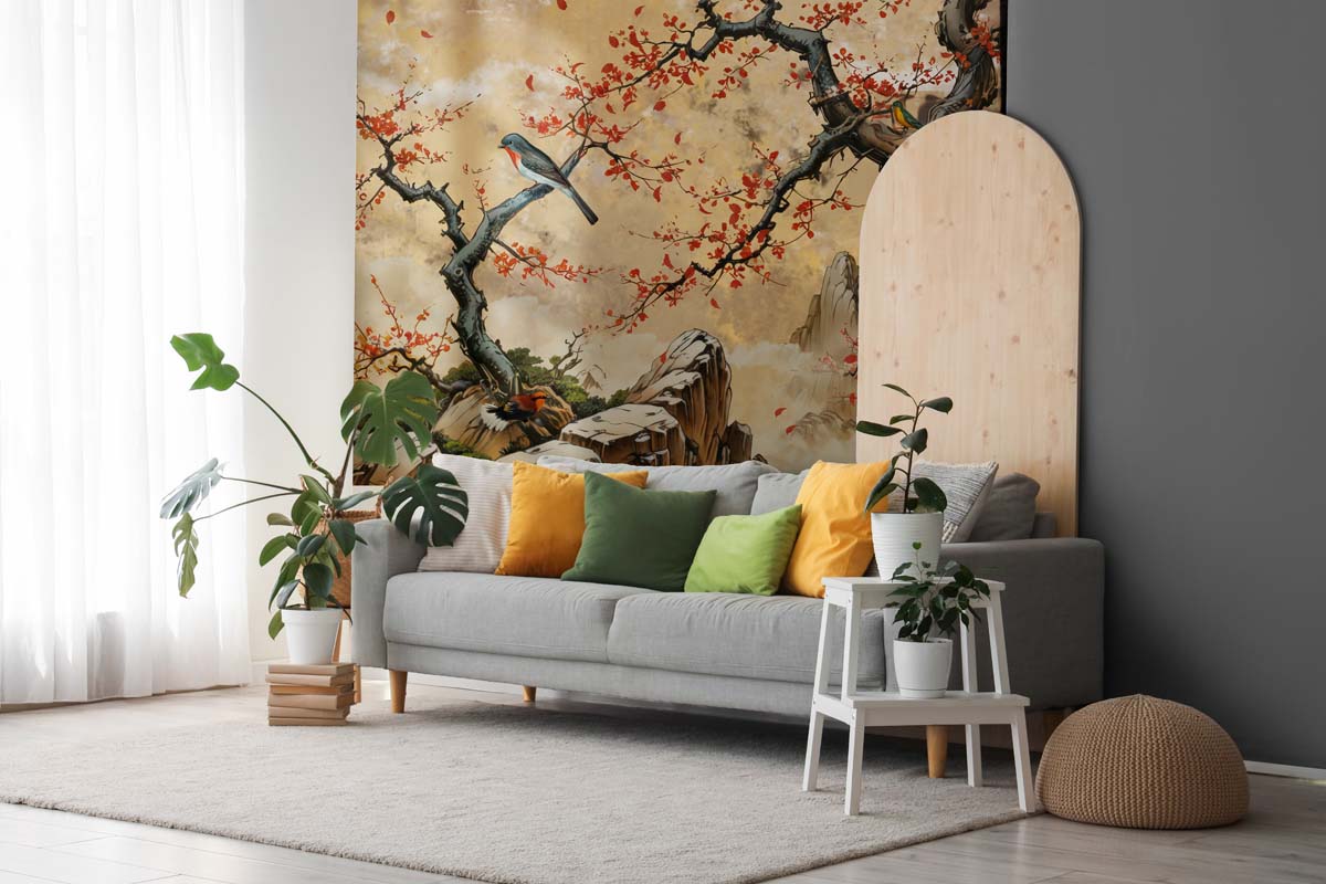Hanami, Poetic Stillness in Nature’s Timeless Beauty Mural