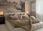 Hazy Horizon, Calm Lake Landscape Wallpaper Mural