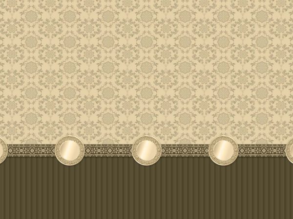 Heritage, Cream & Olive Classic Pattern Wallpaper