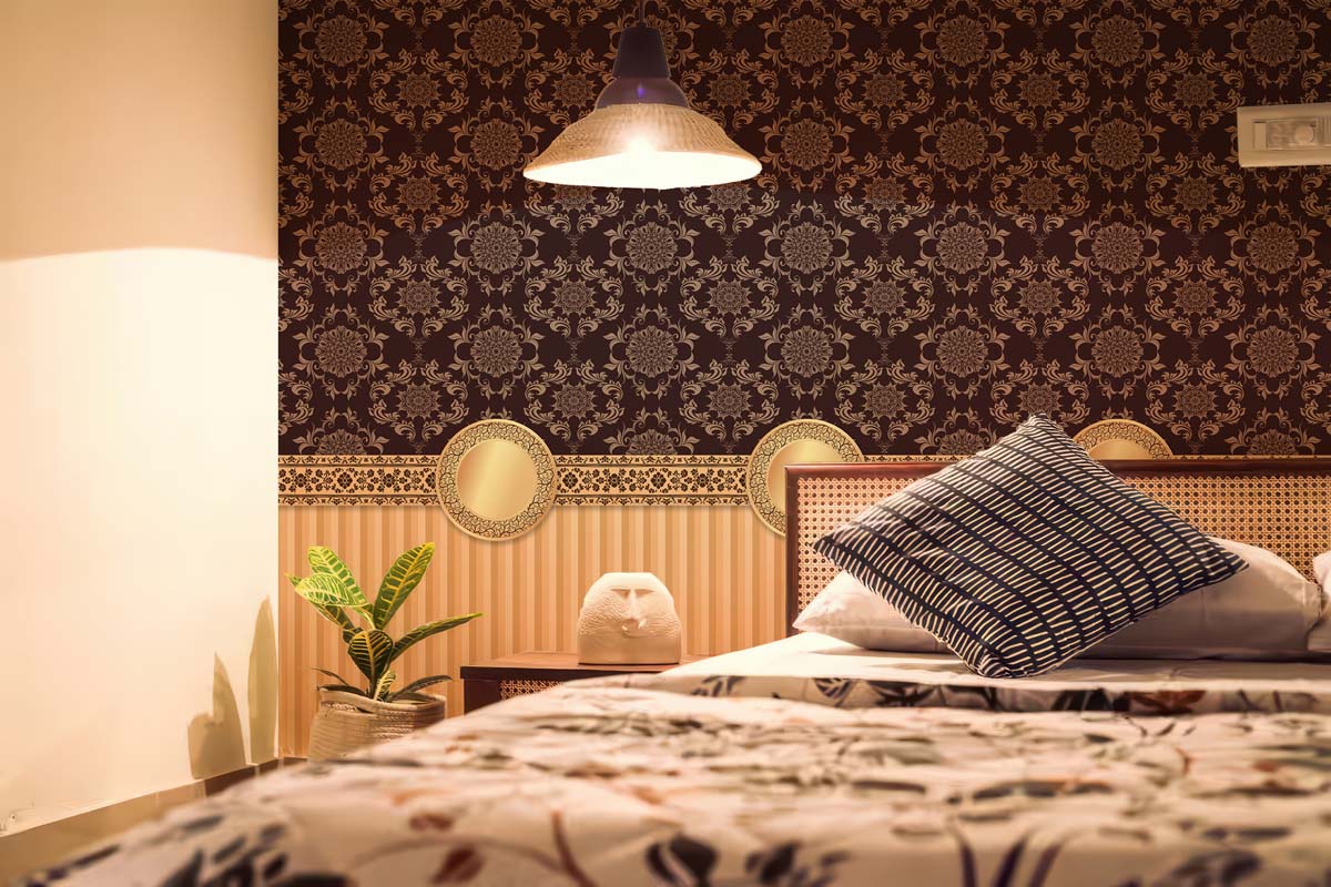 Heritage, Tan & Brown Classic Pattern Wallpaper
