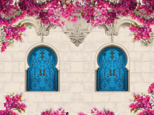 Elara, Hidden Courtyard Floral Dreams Mural