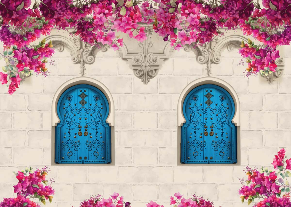 Elara, Hidden Courtyard Floral Dreams Mural