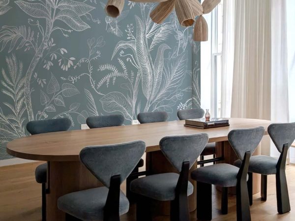 Hummingbird Haven, Beautiful Botanical Breeze Wallpaper Mural