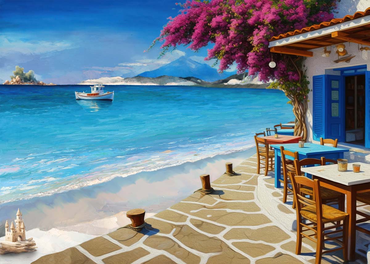 Island Retreat Oceanfront Bliss Wallpaper Mural