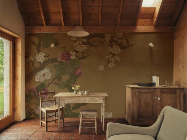 Kasbah Nomad, Traditional Chinese Painting of Blooming Flowers Wallpaper Mural M