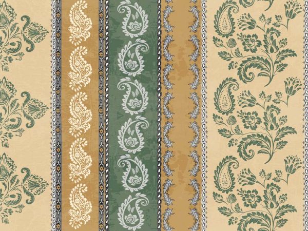 Leilani, Golden Earth Paisley Bloom Wallpaper