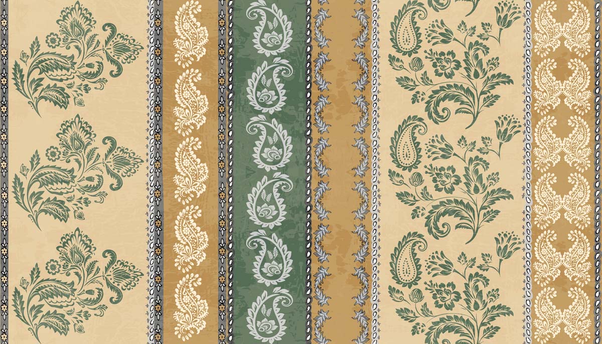 Leilani, Golden Earth Paisley Bloom Wallpaper