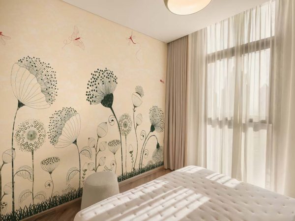 Lila, Cream Meadow Dragonfly Dance Mural