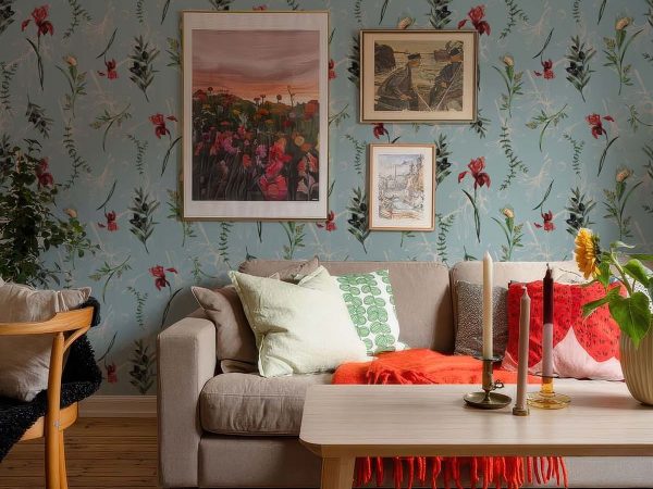 Linnea, Botanical Sprig Pattern Wallpaper