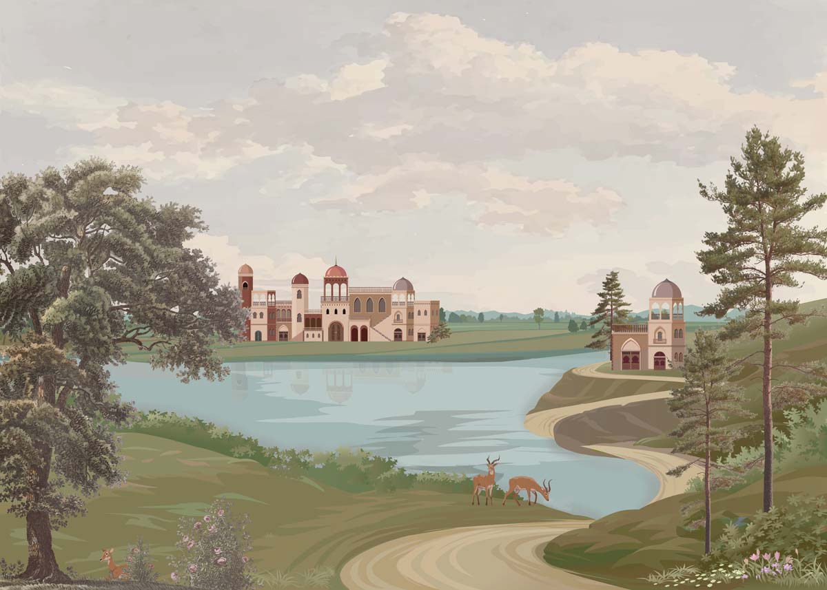 Lumara, Elegant Romantic Landscape Wallpaper Mural