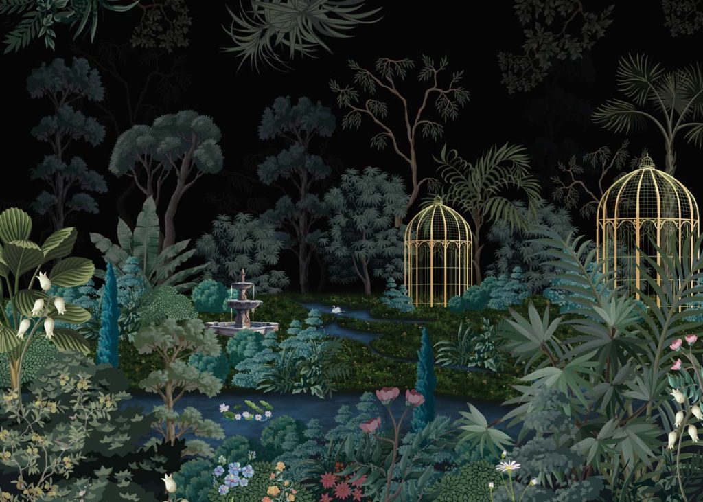 Lumora, Enchanted Luxurious Garden Wallpaper Mural