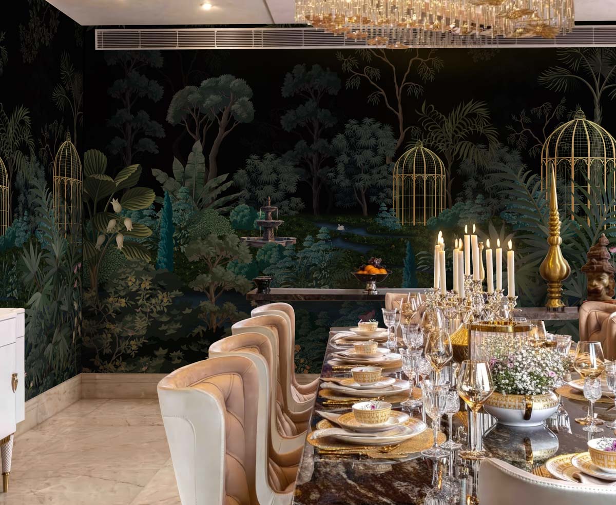 Lumora, Enchanted Luxurious Garden Wallpaper Mural