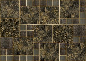 Lush Labyrinth, Grey Botanics in Deep Green Wallpaper Mural