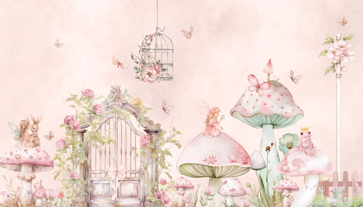 Magical Fairyland, Soft Pastel Wonderland Wallpaper Mural