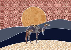 Marrakesh, Patterned Desert Landscape Wallpaper Mural